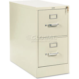 Hon Company HON212PL 28-1/2" 2 Drawer Vertical File - Letter - Putty image.