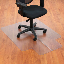 Global Industrial 250797 Interion® Office Chair Mat for Hard Floor - 36"W x 48"L with 20" x 10" Lip - Straight Edge image.