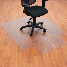 Global Industrial 250799 Interion® Office Chair Mat for Hard Floor - 46"W x 60"L with 25" x 12" Lip - Straight Edge image.