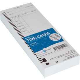 Pyramid Technologies 44100-10 Time Card for Totaling Payroll Time Recorder, Pack of 100 image.