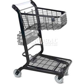 Versacart Systems, Inc. 101-350-B-MTG VersaCart® Flatbed Retail Shopping Cart 2 Cu Ft Metallic Gray 101-350-B-MTG image.