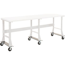 Global Industrial 253CP68 Global Industrial™ Caster Base Set for C-Channel Open Leg 96"W x 30 & 36"D Workbench - Gray image.