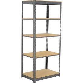 Global Industrial 5 Shelf Standard Duty Boltless Shelving Starter 36""W x 12""D x 60""H Wood Deck