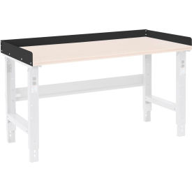 Global Industrial 493633BK Global Industrial™ Back and End Stops For Workbench Top - 96"W x 30"D x 3"H - Black image.