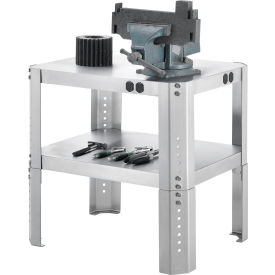 Global Industrial 254840SS Global Industrial™ Adjustable Height Machine Stand, 430 Stainless Steel, 24"Wx18"Dx18-24"H image.