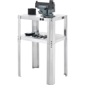 Global Industrial 254842SS Global Industrial™ Adjustable Height Machine Stand, 430 Stainless Steel, 24"Wx18"Dx30-36"H image.