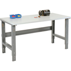 Global Industrial 237344 Global Industrial™ 48x30 Adjustable Height Workbench C-Channel Leg - ESD Square Edge Gray image.