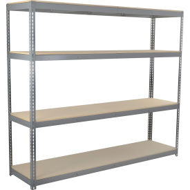 Global Industrial 4 Shelf Extra Heavy Duty Boltless Shelving Starter 96""W x 24""D x 84""HWood Deck