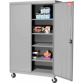 Heavy Duty Mobile Storage Cabinet, 22 Gauge, 46"W x 24"D x 78"H, Gray view 2