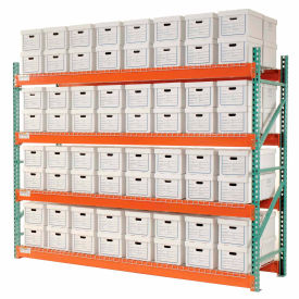 Global Industrial 258194N Global Industrial™ Record Storage Rack Starter Letter Legal 120"W x 36"D x 96"H image.