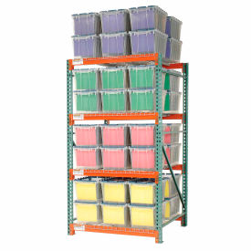 Global Industrial 258204N Global Industrial™ Record Storage Rack Starter Polyethylene Box 48"W x 48"D x 96"H image.