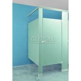 Metpar Corp SSIC1HC Stainless Steel Complete In-Corner ADA Approved Compartment 60"w x 61-1/4"d image.