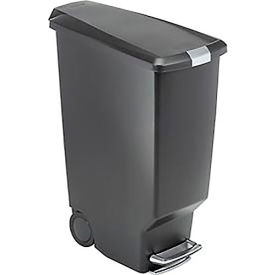 simplehuman® Slim Plastic Step Can - 10-1/2 Gallon Black