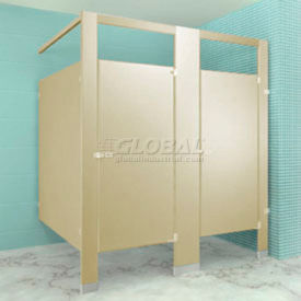 Metpar Corp BEIC2AD Steel Complete 2 In-Corner Compartment 72" Wide - Almond image.