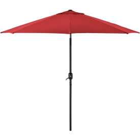 Global Industrial 262070 Global Industrial™ Outdoor Umbrella with Tilt Mechanism, Olefin Fabric, 8-1/2W, Red image.