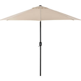 Global Industrial 262071 Global Industrial™ Outdoor Umbrella with Tilt Mechanism, Olefin Fabric, 8-1/2W, Tan image.