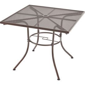Global Industrial 262079BZ Interion® 36" Square Outdoor Caf Table, Steel Mesh, Bronze image.