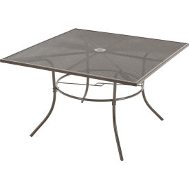 Global Industrial 262081BZ Interion® 48" Square Outdoor Caf Table, Steel Mesh, Bronze image.