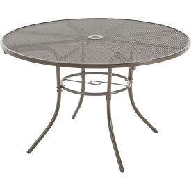 Global Industrial 262082BZ Interion® 48" Round Outdoor Caf Table, Steel Mesh, Bronze image.