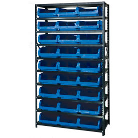 Quantum MSU-531 Steel Shelving With 27 Magnum Giant Hopper Bins Blue 18x42x75
