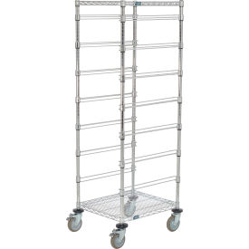 Global Industrial 269030 Global Industrial™ 21"L x 24"W x 69"H Chrome Wire Cart - 7 Level image.