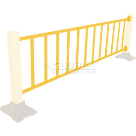 Vestil Manufacturing SPR-120-Y Safety Steel Galvanized Rail with Bracket 10 Ft. Yellow, Rail Only image.
