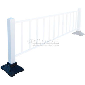 Vestil Manufacturing SPR-POST-W Safety Steel Galvanized Post with Rubber Base 39"H White, Post Only image.