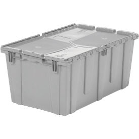 Lewis Bins FP243-DTMQ-GRAY ORBIS Flipak® Distribution Container FP243-DTMQ-GRAY - 26-7/8-17 x 12 Gray image.