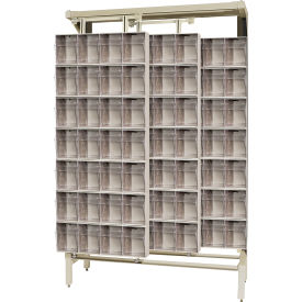 Quantum Gondola Free Standing Slider System with 112 Tip Out Bins Ivory