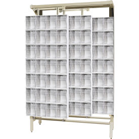 Quantum Gondola Free Standing Slider System with 112 Tip Out Bins White