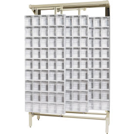 Quantum Gondola Free Standing Slider System with 180 Tip Out Bins White