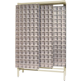 Quantum Gondola Free Standing Slider System with 336 Tip Out Bins Ivory