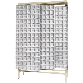 Quantum Gondola Free Standing Slider System with 336 Tip Out Bins White