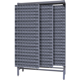 Quantum Gondola Free Standing Slider System with 720 Tip Out Bins Gray
