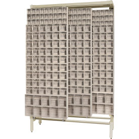 Quantum Gondola Free Standing Slider System with 364 Tip Out Bins Ivory 