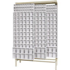 Gondola Free Standing Slider System with 364 Tip Out Bins, White view 2