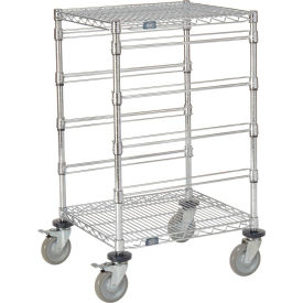 Global Industrial 269562 Global Industrial™ 21"L x 24"W x 40"H H Chrome Wire Cart - 4 Level image.