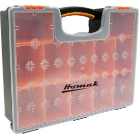 Homak Manufacturing HA01112425 Homak HA01112425 Plastic Organizer With 12 Removable Bins 16-1/2"L x 13"W x 4-1/4"H image.