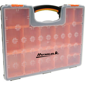 Homak Manufacturing HA01122238 Homak HA01122238 Plastic Organizer With 22 Removable Bins, 16-1/2"L x 13"W x 2-3/8"H image.