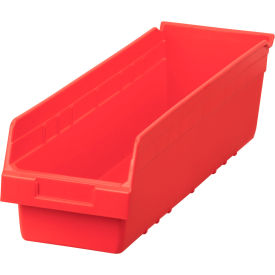 Akro-Mils 30094RED Akro-Mils ShelfMax® Plastic Nesting Storage Shelf Bin 30094 - 6-5/8"W x 23-5/8"D x 6"H Red image.