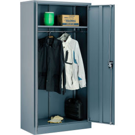 Global Industrial 270031GY Global Industrial™ Wardrobe Cabinet Easy Assembly 36x18x72 Gray image.