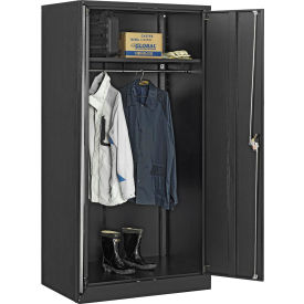 Global Industrial 270033BK Global Industrial™ Wardrobe Cabinet Easy Assembly 36x24x72 Black image.