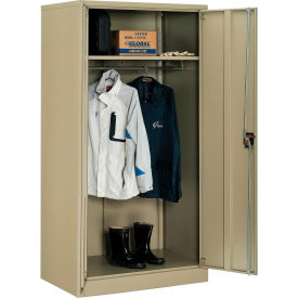 Global Industrial 270034TN Global Industrial™ Wardrobe Cabinet Assembled 36x24x72 Tan image.