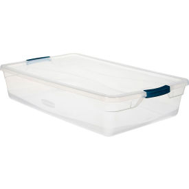 United Solutions RMCC410001 Rubbermaid® Cleverstore™ Clear Latching Storage Tote w/Lid 41 Quart 29"Lx17-3/4"Wx6-1/8"H image.