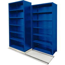 Equipto V-Grip 3 Unit Lateral File High Density Shelving 36"W x 18"D x 90"H 6 Length Blue 