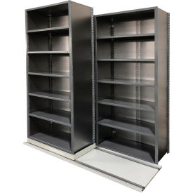 Equipto V-Grip 3 Unit Lateral File High Density Shelving 36"W x 18"D x 90"H 6 Length Gray 
