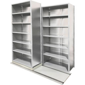 V-Grip 3 Unit, Lateral File High Density Shelving, 36"W x 18"D x 90"H, 6' Length, White view 2