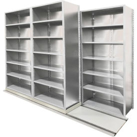Equipto V-Grip 5 Unit Lateral File High Density Shelving 36"W x 18"D x 90"H 9 Length Gray 