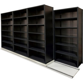 Equipto V-Grip 7 Unit Lateral File High Density Shelving 36"W x 18"D x 90"H 12 Length Black 