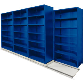 Equipto V-Grip 7 Unit Lateral File High Density Shelving 36"W x 18"D x 90"H 12 Length Blue 